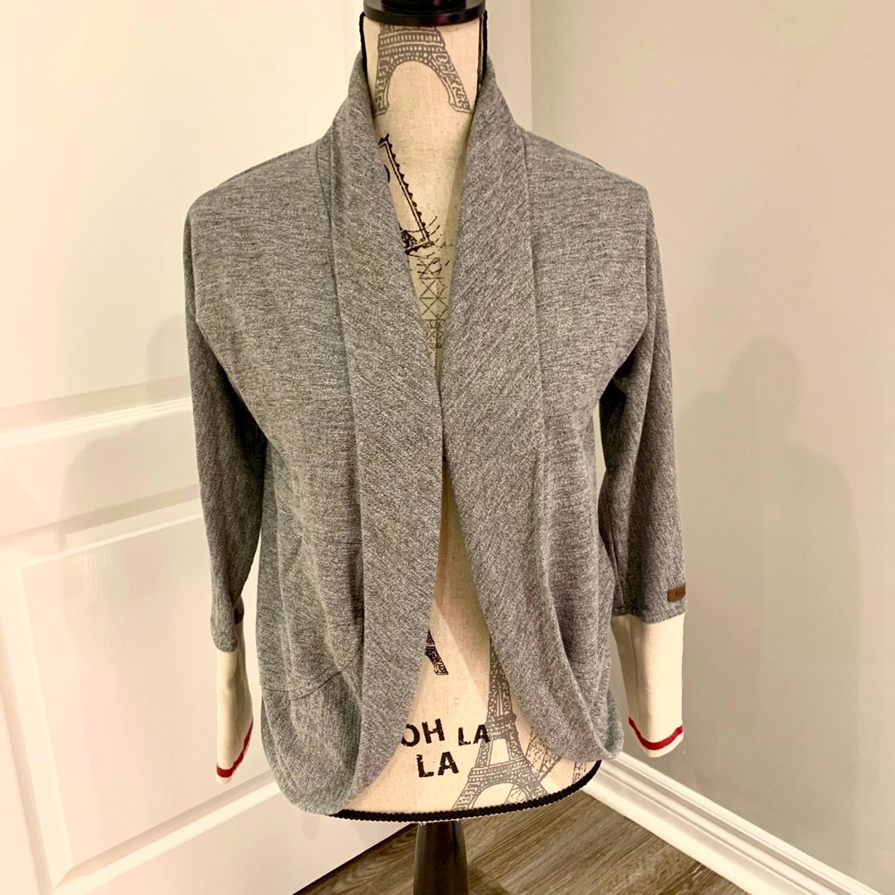 Roots youth salt & pepper cocoon cardigan